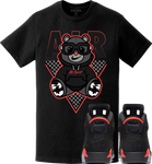 Jordan Retro 6 Black Infrared Sneaker Tees Shirt to Match - AIR BEAR