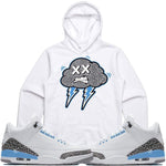 STRANGE CLOUDS - Jordan Retro 3 UNC Cement Elephant Hoodie