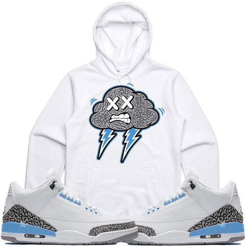 STRANGE CLOUDS - Jordan Retro 3 UNC Cement Elephant Hoodie